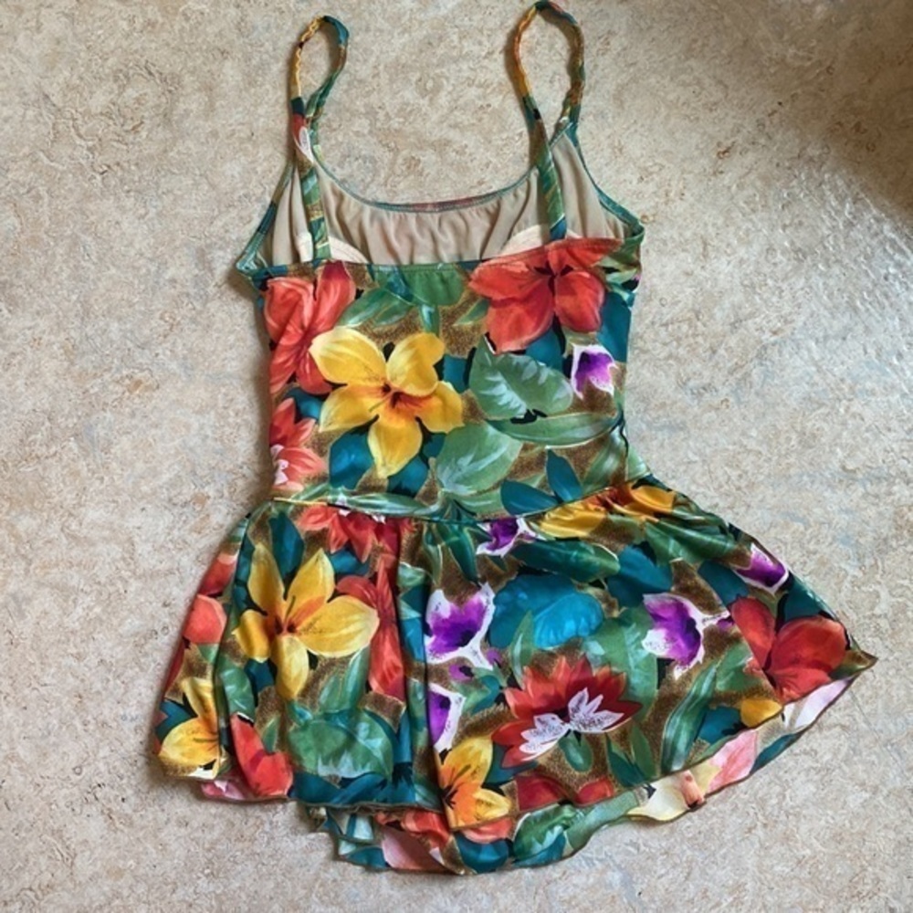 GABAR RETRO BATHING SUIT 70s/80s Small floral Made in USA - Picture 12 of 12